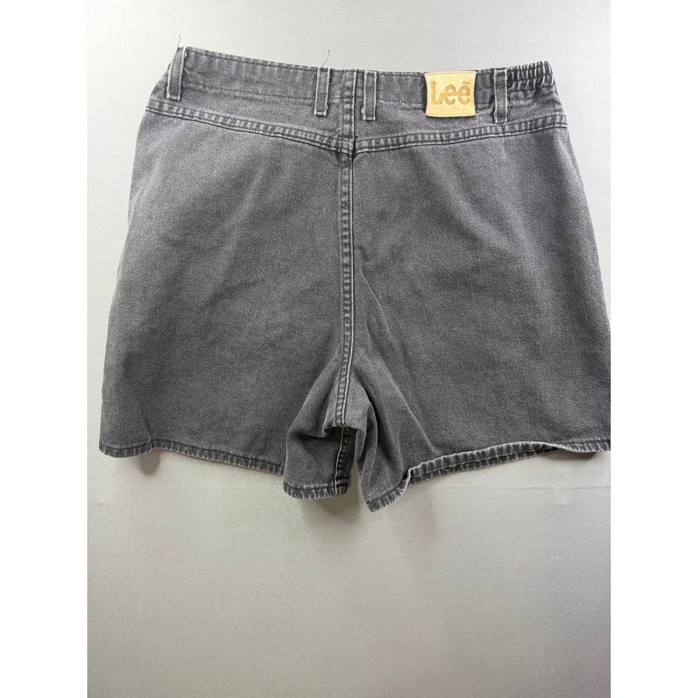 Lee Denim Shorts Womens Black High Waisted Elastic Waist 34